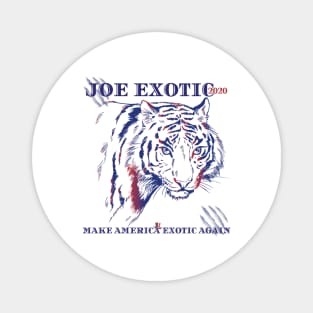 Funny Squatch King Threads Joe Exotic 2020 Make America Exotic Again Adult T-Shirt Magnet